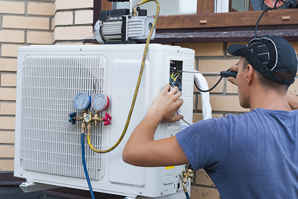 installation of the outdoor unit air conditioner